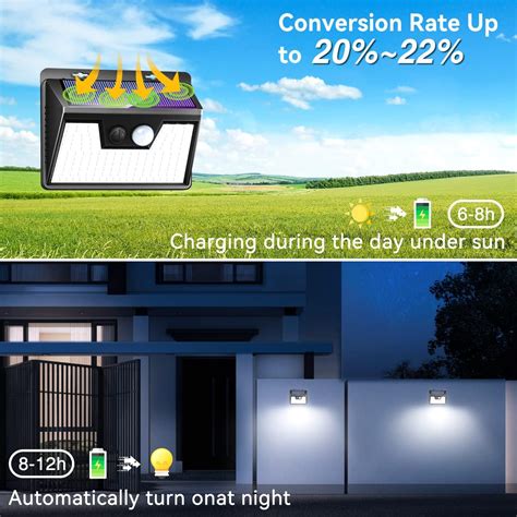 Buy Solar Outdoor Lights Motion Sensor [140 LED/8 Packs] Solar Security ...