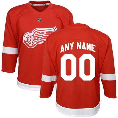 Detroit Red Wings CUSTOM Toddler Replica Home Jersey - Detroit Game Gear