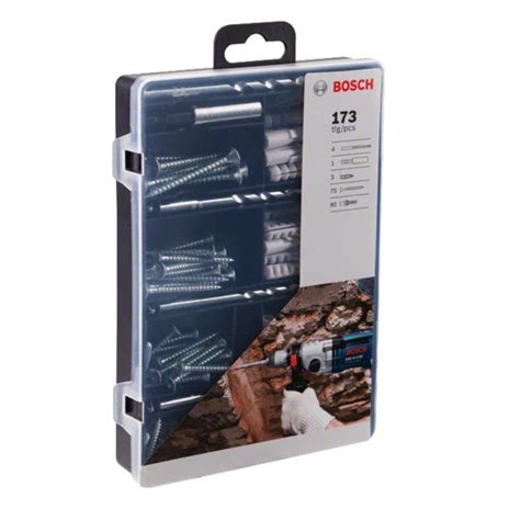 Bosch Professional 173pcs Fixing Set (4 masonry drill bit + SDB ...