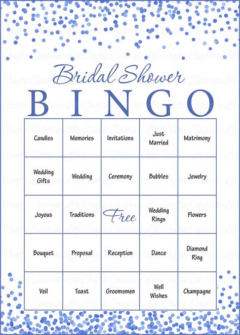 Bridal Bingo Cards - Printable Download - Prefilled - Bridal Shower ...