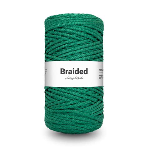 Braided Polyester Macrame Rope - Green - 25 – Magic Needles