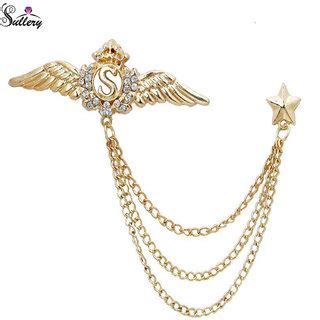 Buy Men Style Angle Wing Star Lapel Pin Men Suit Shirt Corsage Collar ...