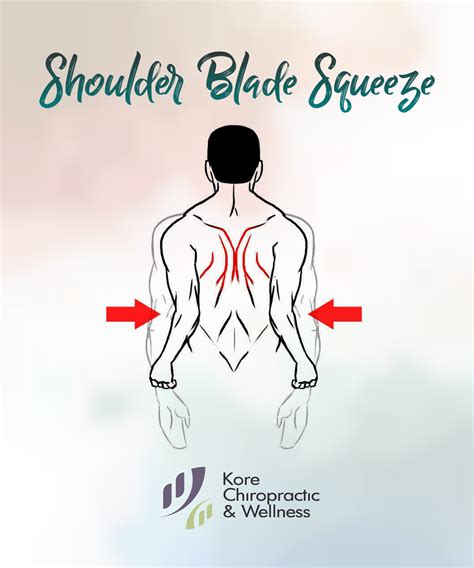 Shoulder Blade Squeeze 💪 Sitting comfortably on a chair with arms ...