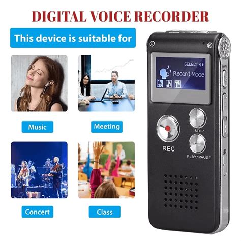 Digital Voice Recorder Dictaphone Audio Sound Recorder Mini Small Spy ...