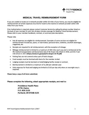 Fillable Online MEDICAL TRAVEL REIMBURSEMENT FORM Fax Email Print ...