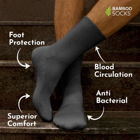 Heelium Bamboo Diabetic Socks - 4 Pairs