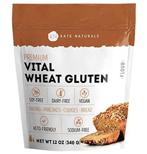 Buy Vital Wheat Gluten for Bread Making, Baking & Seitan (12oz) - Kate ...