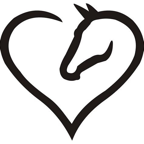 a horse's head in the shape of a heart