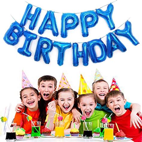 Buy PartyCorp Blue Happy Birthday Alphabet/Letter 16 inch Foil Balloon ...