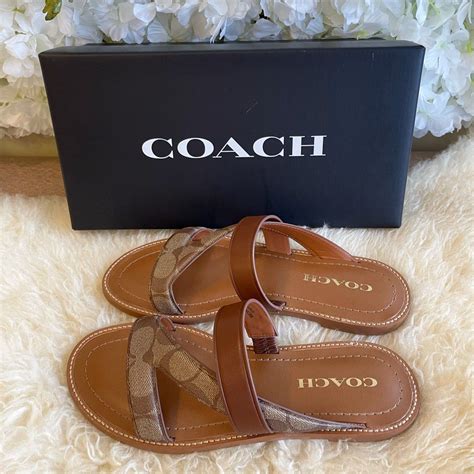 Coach Sandals, Women's Fashion, Footwear, Flats & Sandals on Carousell