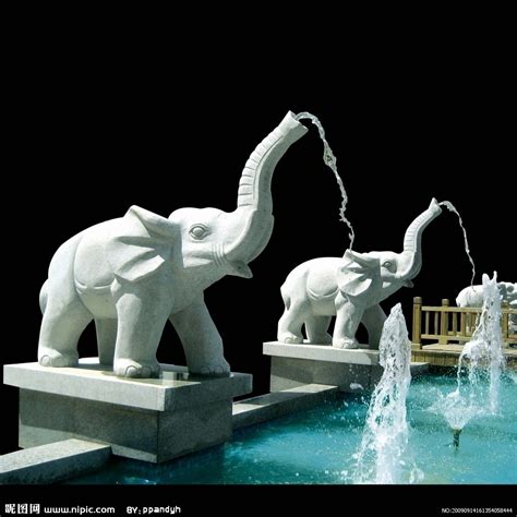 大象雕塑喷泉源文件__PSD分层素材_PSD分层素材_源文件图库_昵图网nipic.com