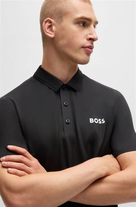 BOSS - BOSS x Matteo Berrettini slim-fit polo shirt with UV protection ...