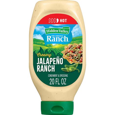 Amazon.com : Hidden Valley Creamy Jalapeo Ranch Condiment and Dressing ...