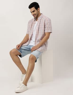 Pure Cotton Checks Button-down Collar Shirt