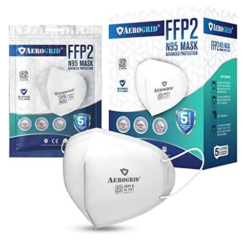 AeroGrid Unisex FFP2 Earloop Reusable CE Certified N95 Mask (Pack of 50 ...