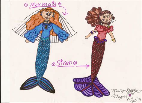 Mermaids vs. Siren by cho-chosensei on DeviantArt