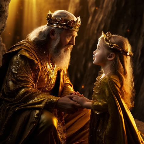 King Midas is surprised to see his daughter turned into a go... by 정한발 ...