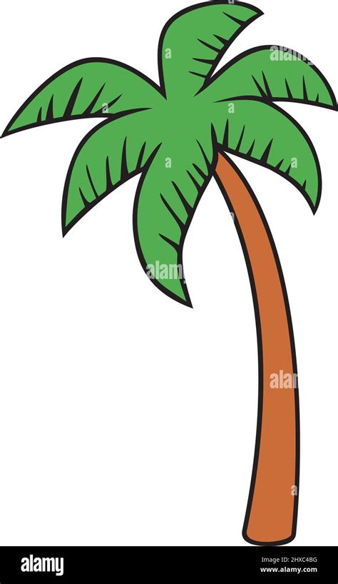 Image result for Simple Color Vector Drawing Palm Tree