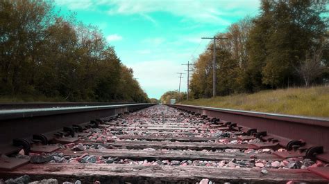 Download wallpaper 1920x1080 rails, road, trees, landscape full hd ...