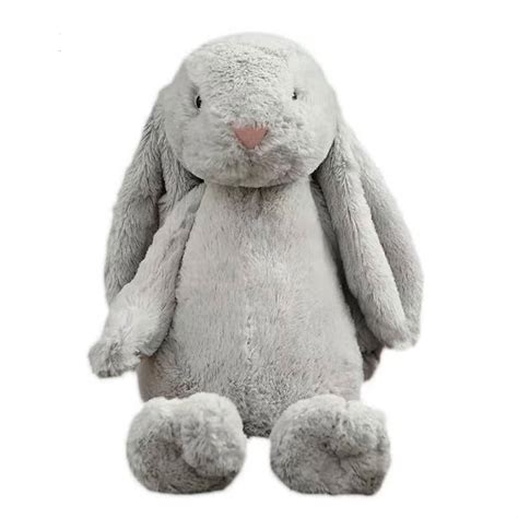 Gray White Bunny Stuffed Animalt - Adorable Plush Companion for Cuddles ...