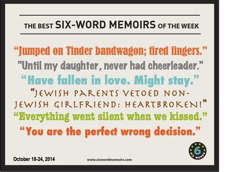 Six Word Memoirs About Love