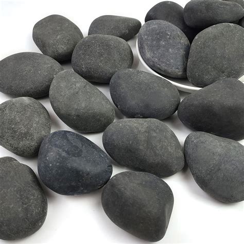 Black River Rocks for Landscaping, 3-4 Inch Premium Pebbles for Plants ...
