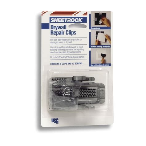 SHEETROCK Brand 6 -Pack 1.25-Inches Steel Drywall Clips in the Drywall ...
