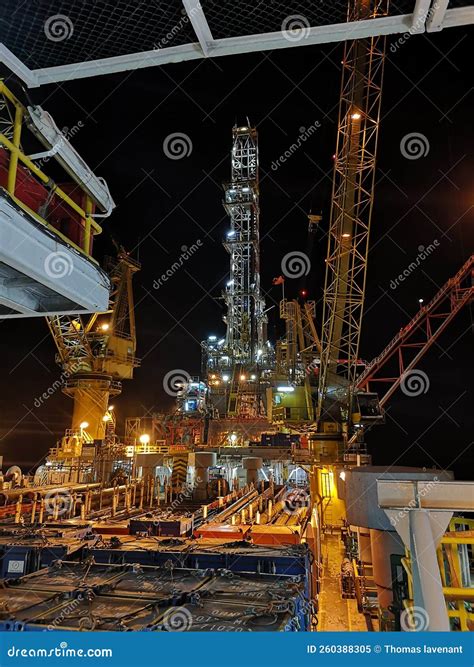 Offshore drilling rig editorial image. Image of tower - 260388305