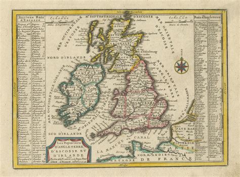 Small Antique Map of England, Wales, Scotland and Ireland with Original ...