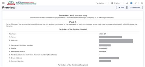 Form 145 | Income Tax Department