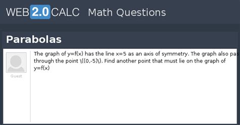 View question - Parabolas
