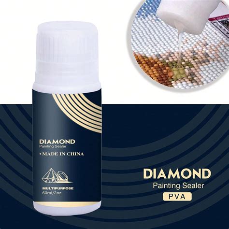 Diamond Painting Sealer 60ML With Sponge Head, 5D Diamond Painting Glue ...