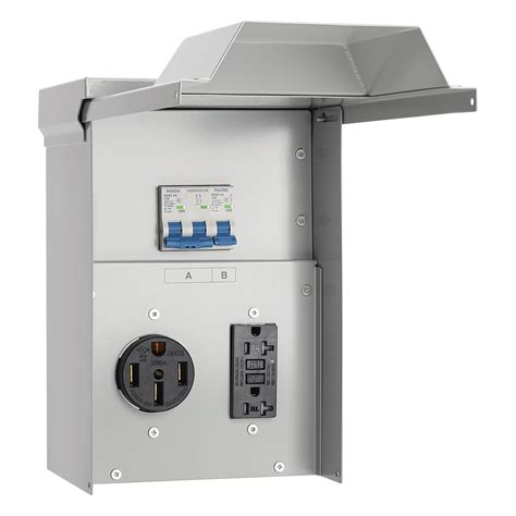 briidea Temporary Power Outlet Panel, RV Panel Outlet with a 20, 50 Amp ...