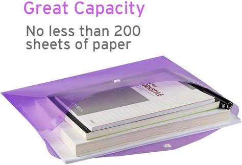 Sooez 12 Pack Folders Plastic Envelopes with Snap India | Ubuy