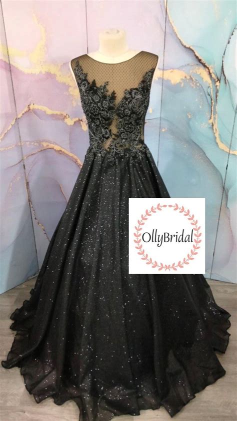 Black Lace Bridal Dress, Black Gothic Wedding Dress, off Shoulder Black Wedding Dress, Elegant ...