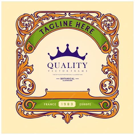 Premium Vector | Classic elegant badge label flourish ornament ...