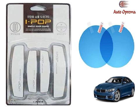 AUTO OPREMA I-Pop Door Scratch Guard White Colour and 2 Pieces Car Rear ...
