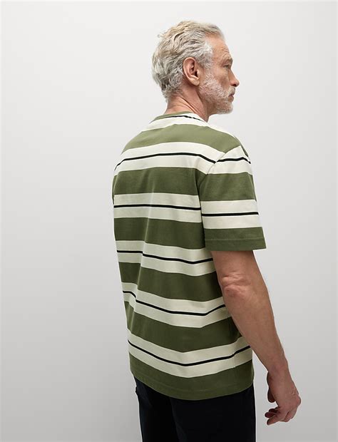 Buy Pure Cotton Striped T-Shirt at Marks & Spencer