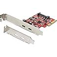 StarTech.com PCIe USB 3.1 Card - 2X USB C 3.1 Gen 2 10Gbps - PCIe Gen 3 ...