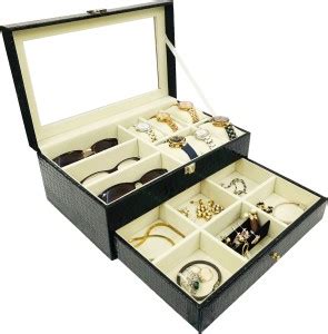 la trove 6 SLOT WATCH BOX PLUS 3 SLOT SUNGLASS WITH DRAWER DISPLAY BOX ...