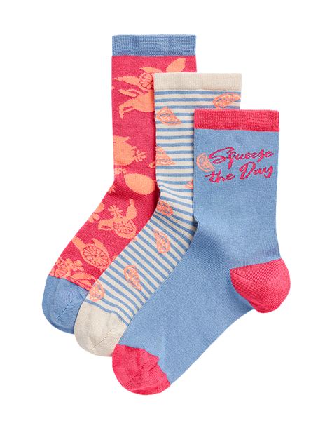 Buy 3pk Sumptuously Soft™ Ankle High Socks at Marks & Spencer