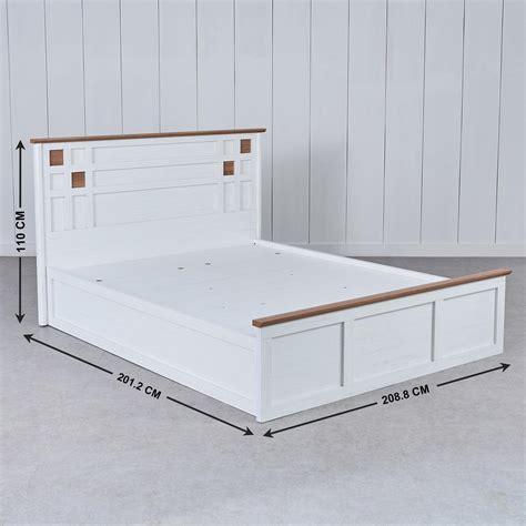 Buy Santorini Sandy King Bed with Hydraulic Storage - White from Home ...