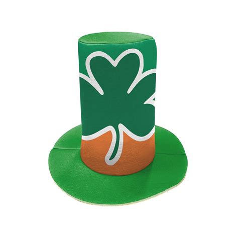 Luxalzxs St Patricks Day Top Hat, Irish Shamrock Green Velvet Hat ...