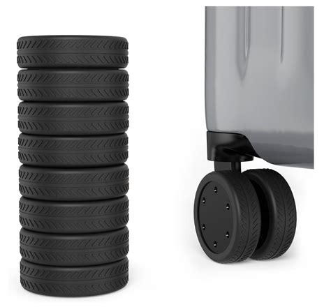 Premium Silicone Trolley Wheel Covers - Anti-Slip Luggage Protector for ...