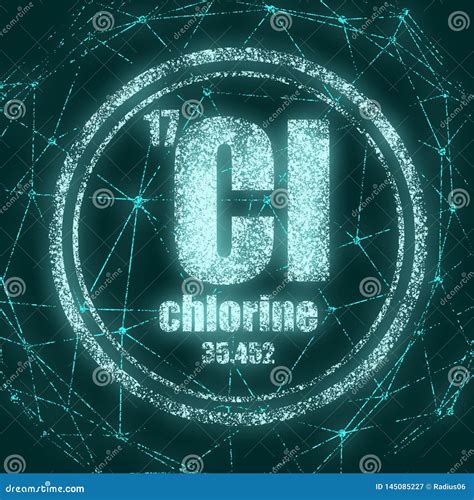 Chlorine - Cl - Chemical Element Periodic Table Royalty-Free Stock ...