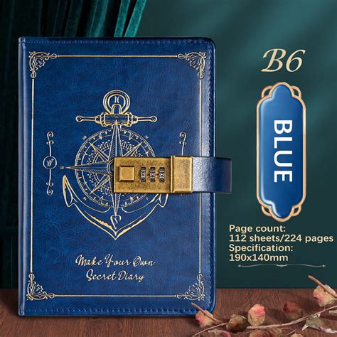 Qinghuai Clearance Journal with Lock for Men Vintage Diary with Lock ...