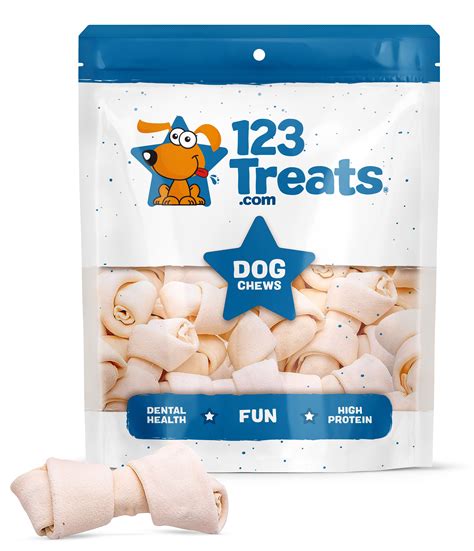 Raw hide Bones Chews 3-4" (25 Bones) Premium Rawhide Dog Bones | Free ...
