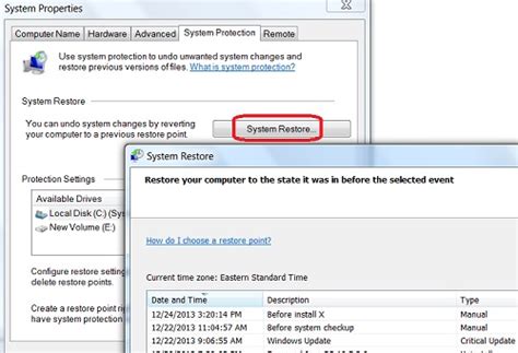 View Restore Points 的图像结果