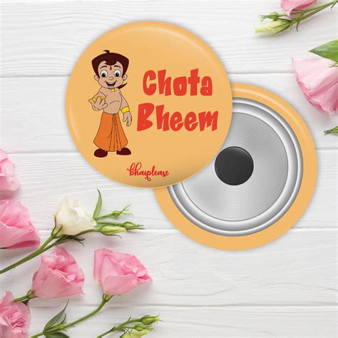 Chota Bheem Round Fridge Magnet – Bhai Please India