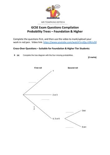Image result for GCSE Maths Probability Trees